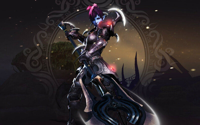 Elf Warrior with Sword — Purple, Dramatic, Night, Digital Art, Armor