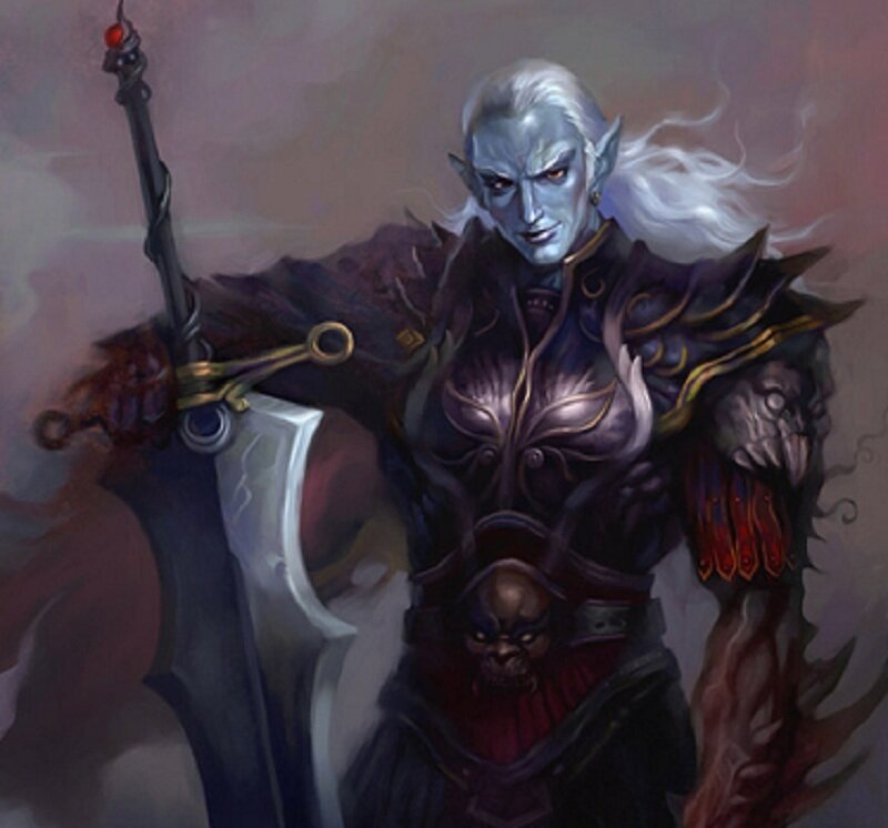 Elf Warrior with Sword — Purple