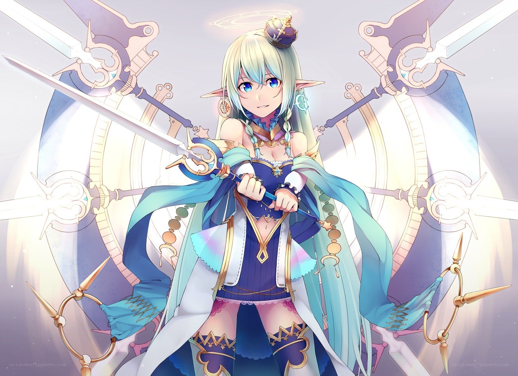 elf warrior with swords