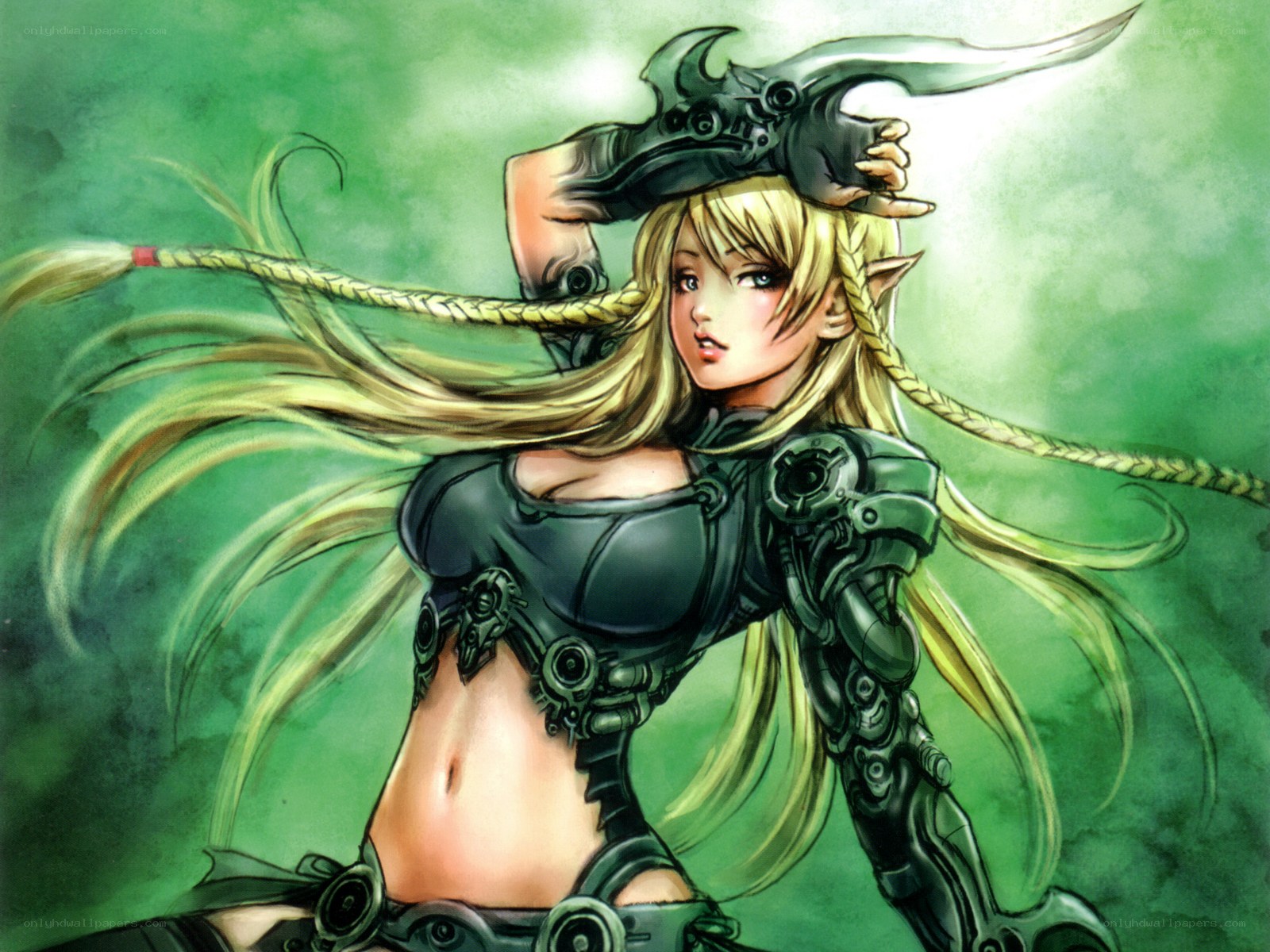 elf warrior with weapon