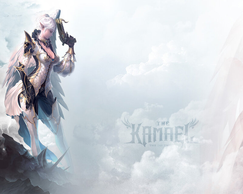 Elf Warrior with Wings — White, Dramatic