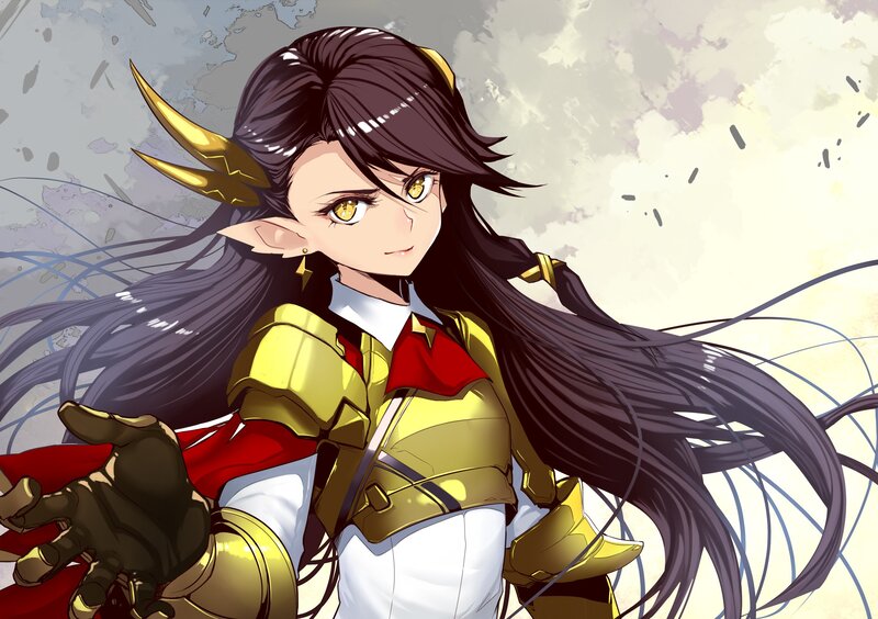 Elf Warrior Woman — Gold, Confident