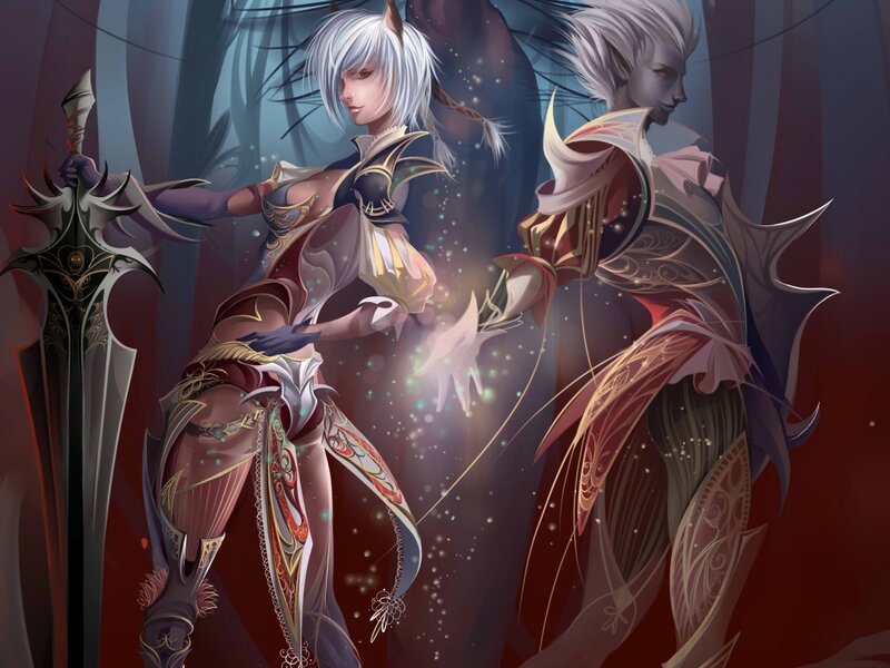 Elf Warriors in Armor — Red