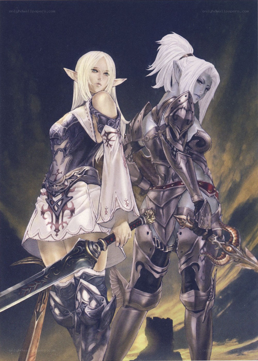 elf warriors in armor
