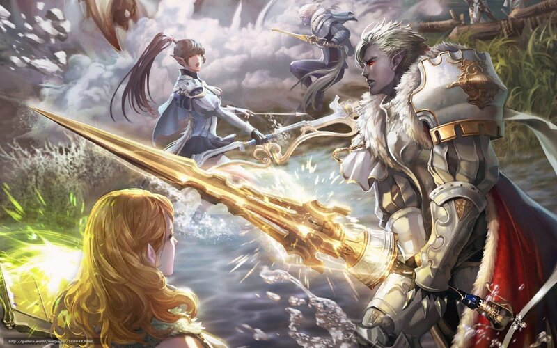 Elf Warriors in Battle — Gold