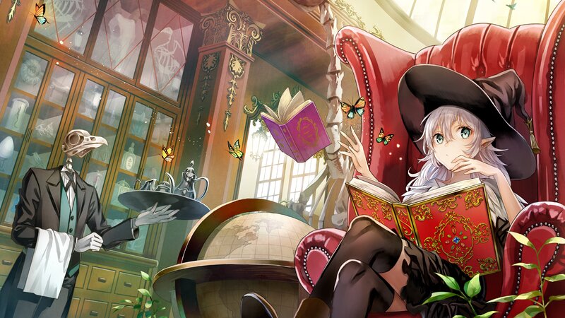 Elf Witch Reading Book