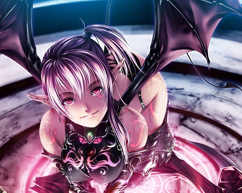 Elf with Bat Wings — Purple