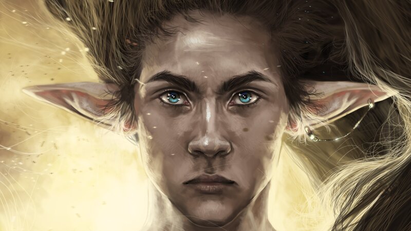Elf with Blue Eyes — Brown