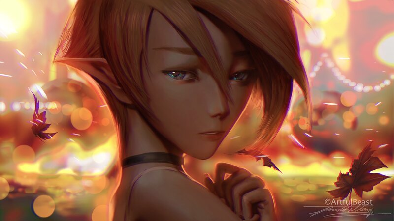 Elf with Blue Eyes — Orange