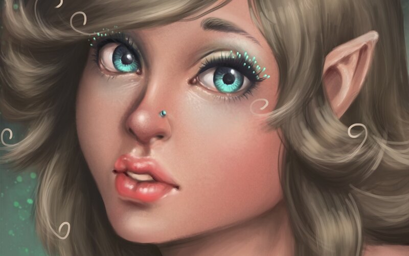 Elf with Blue Eyes