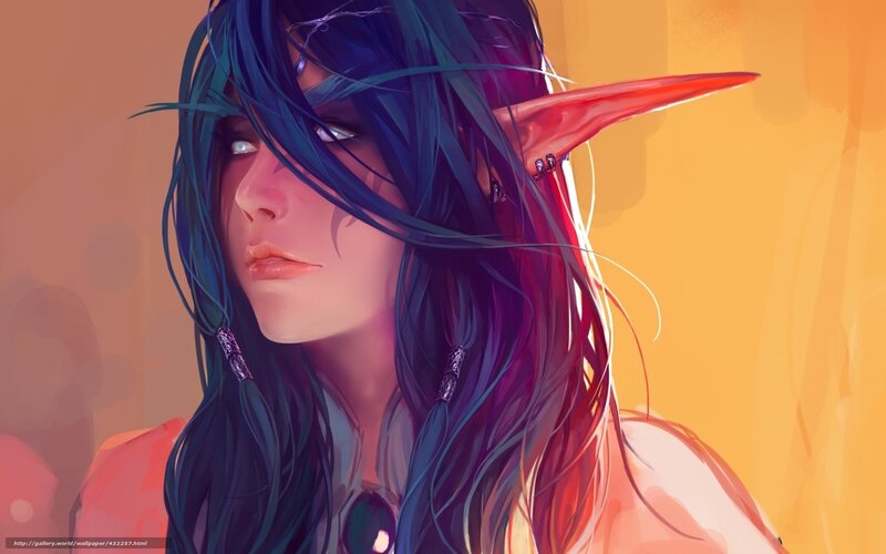elf with blue hair