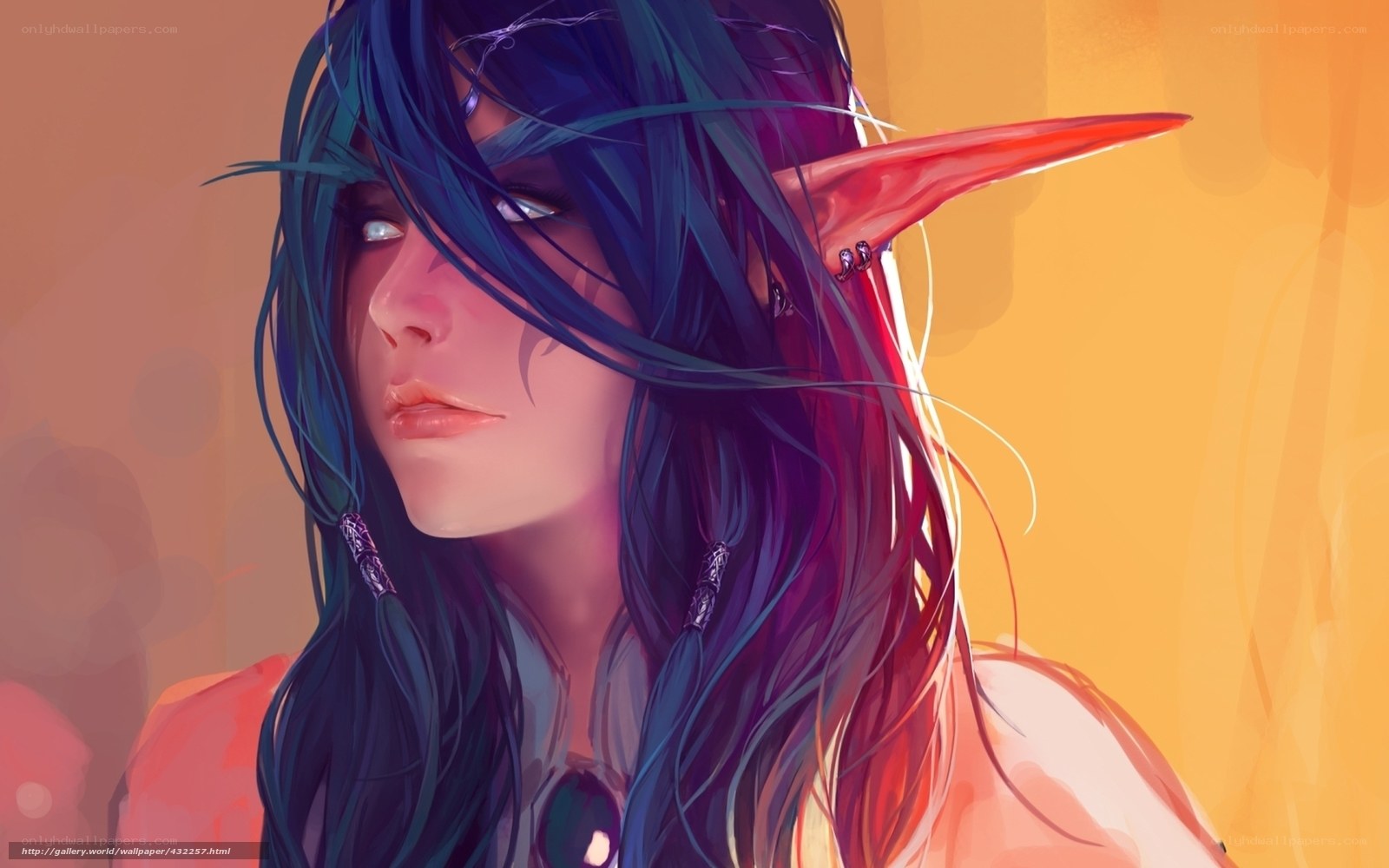 elf with blue hair