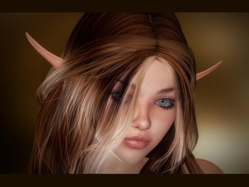 Elf with Brown Hair — Neutral