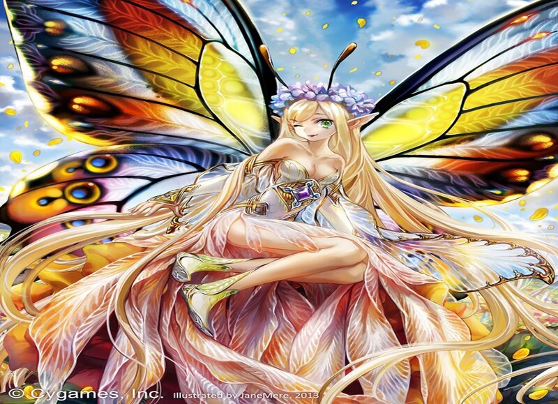 Elf with Butterfly Wings — Yellow, Serene