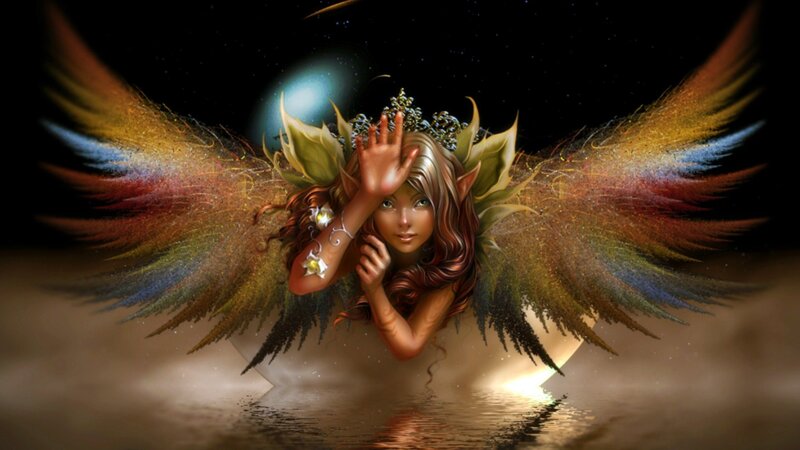 Elf with Colorful Wings