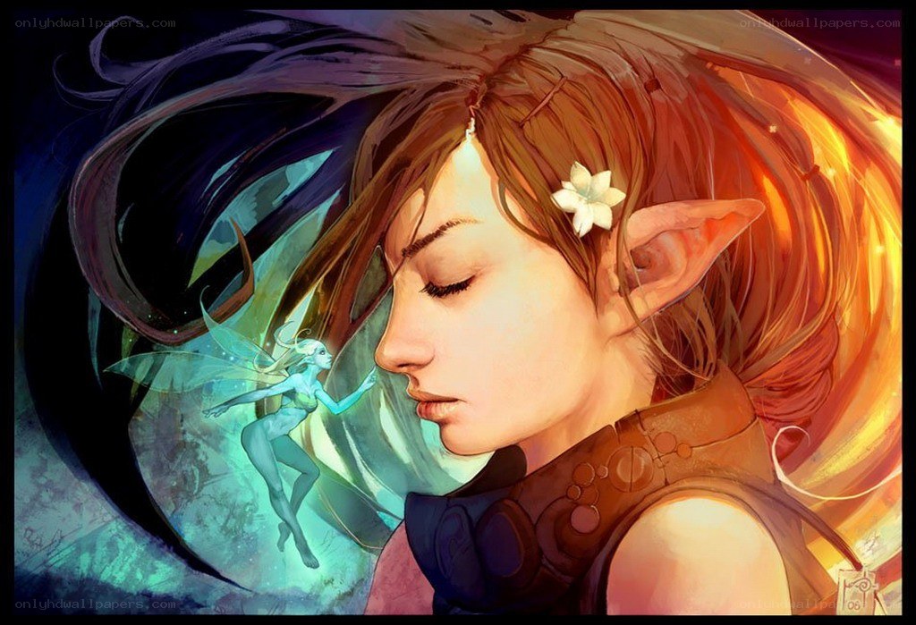 elf with fairy companion