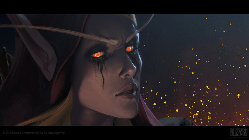 Elf with Glowing Eyes — Black
