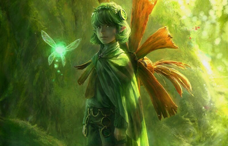 elf with glowing firefly