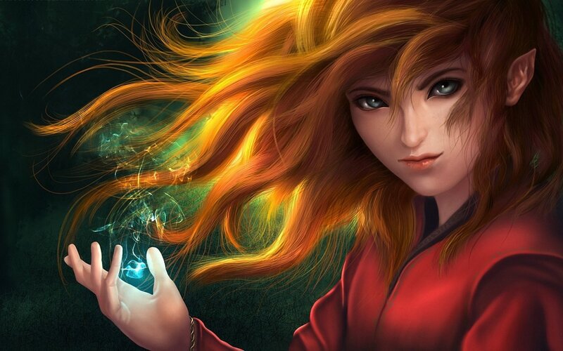 Elf with Glowing Hand