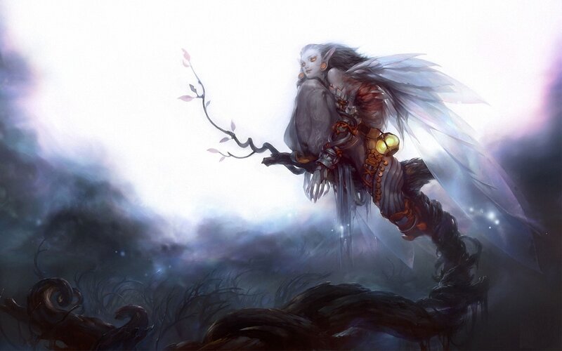 elf with glowing staff