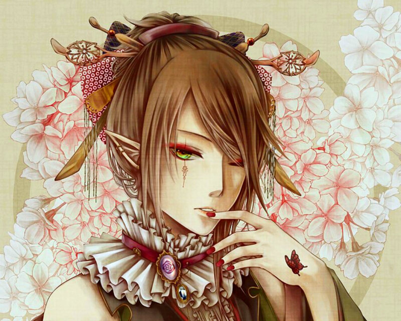 Elf with Green Eyes — Brown