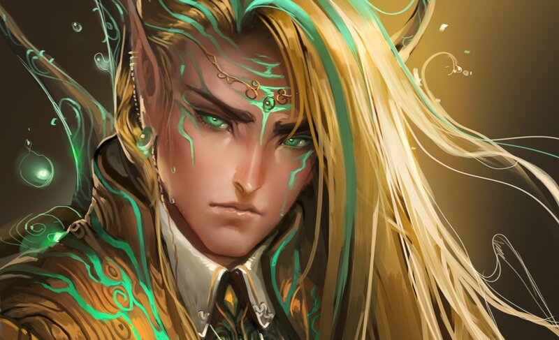 Elf with Green Eyes — Gold