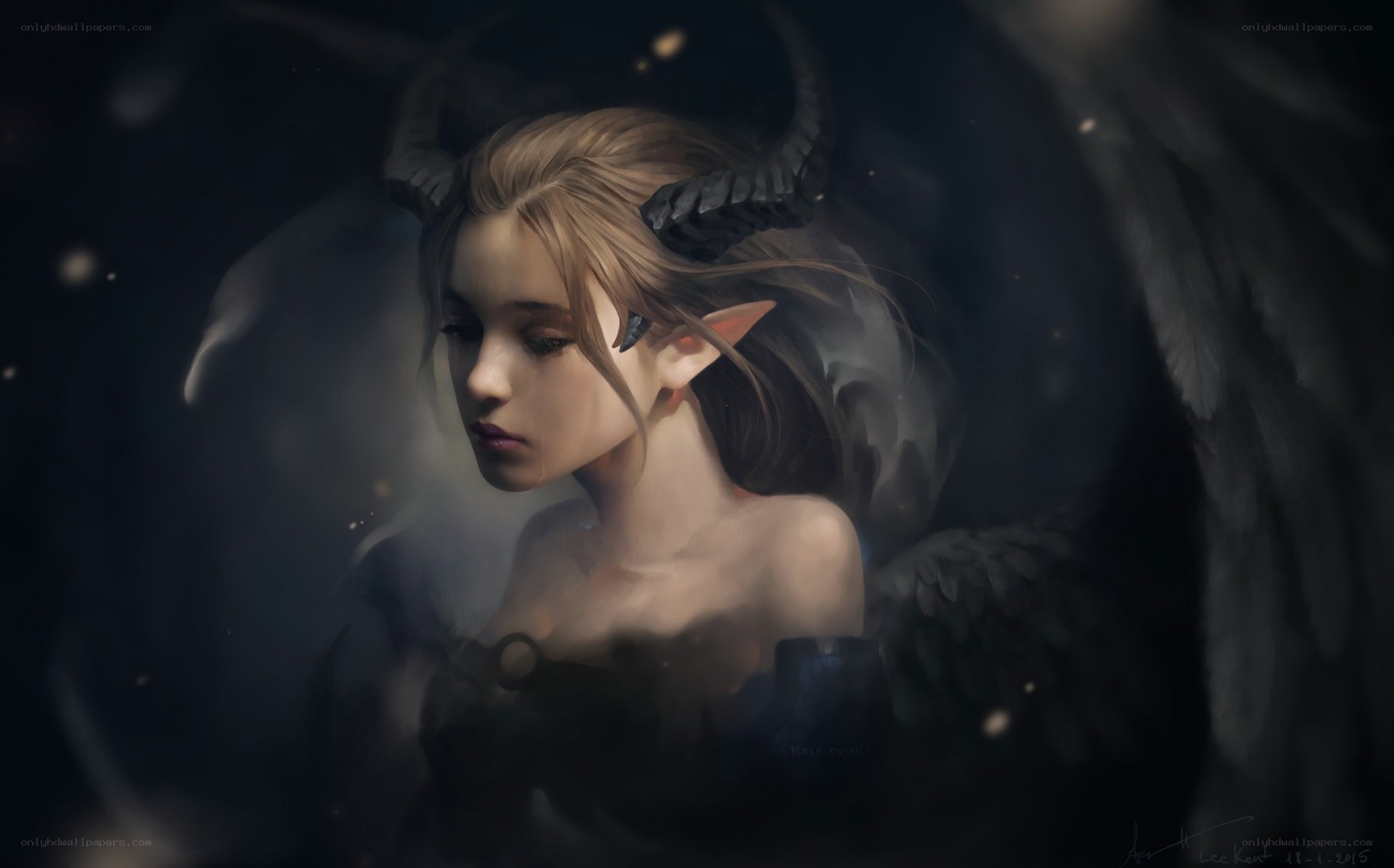 elf with horns and wings