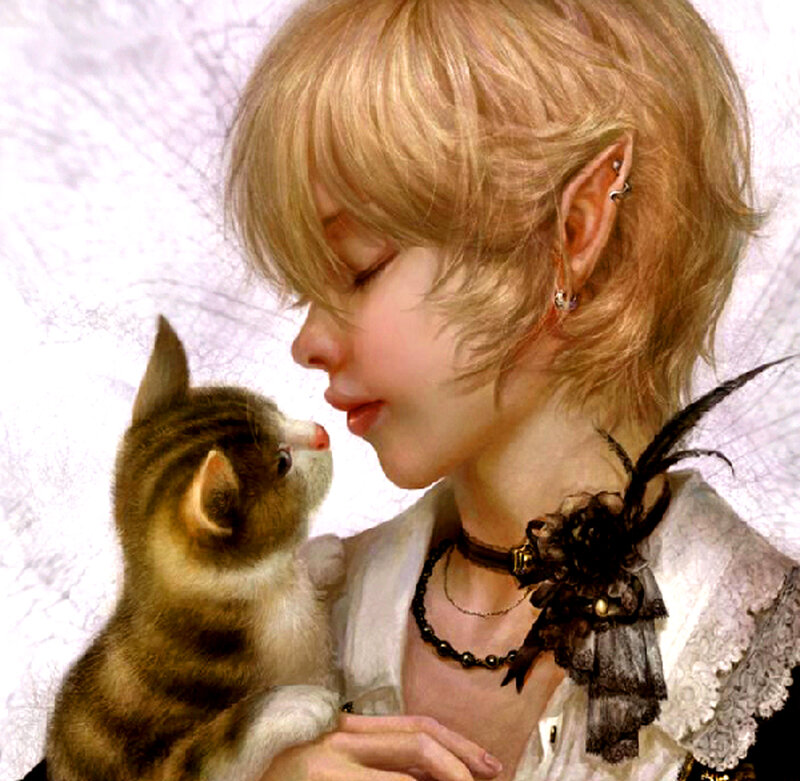 Elf with Kitten