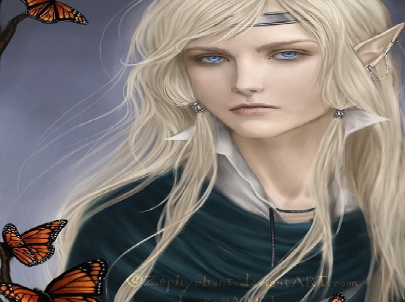 Elf with Long Blonde Hair — Calm
