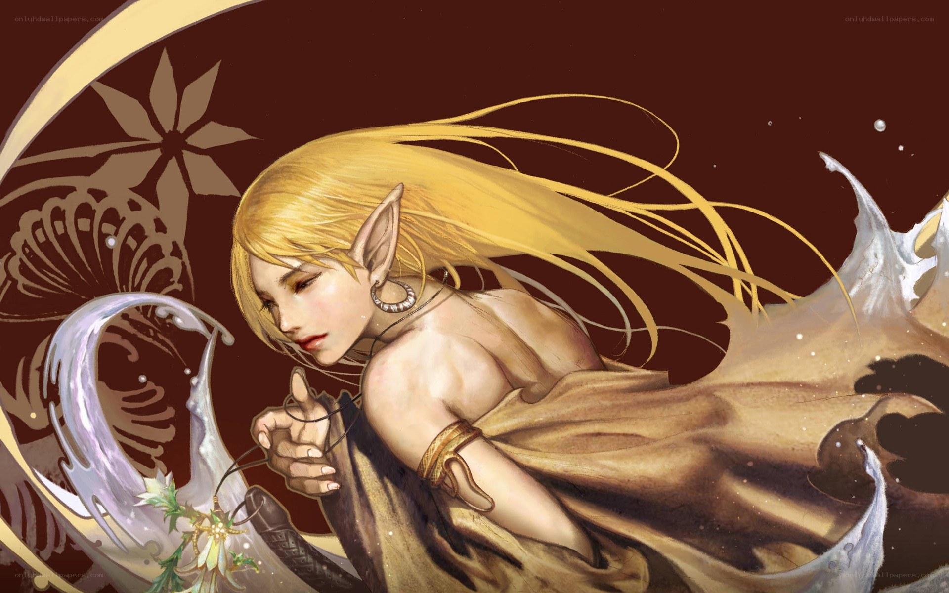 elf with long blonde hair