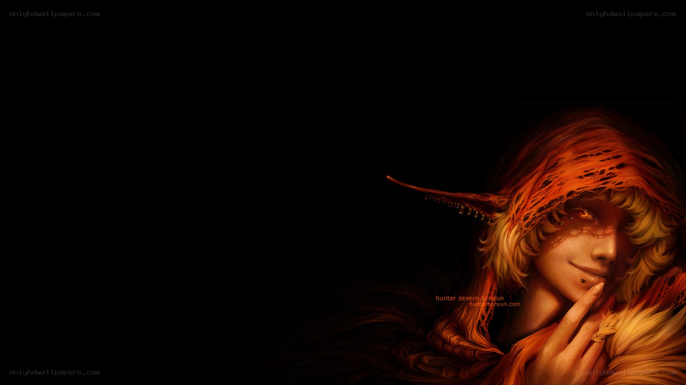 elf with orange hood