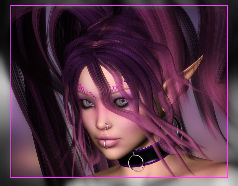 Elf with Purple Hair — Dramatic