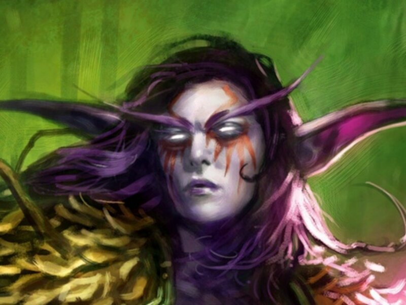 Elf with Purple Hair — Green