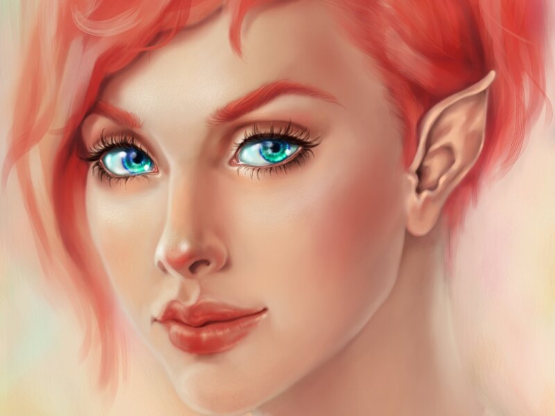 Elf with Red Hair — Calm