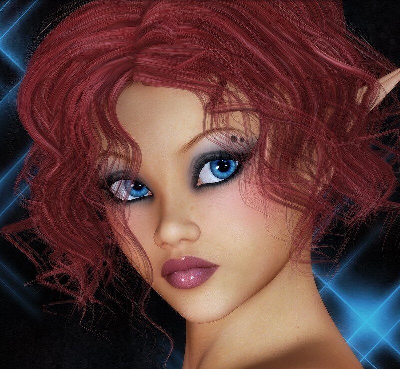 Elf with Red Hair — Dramatic