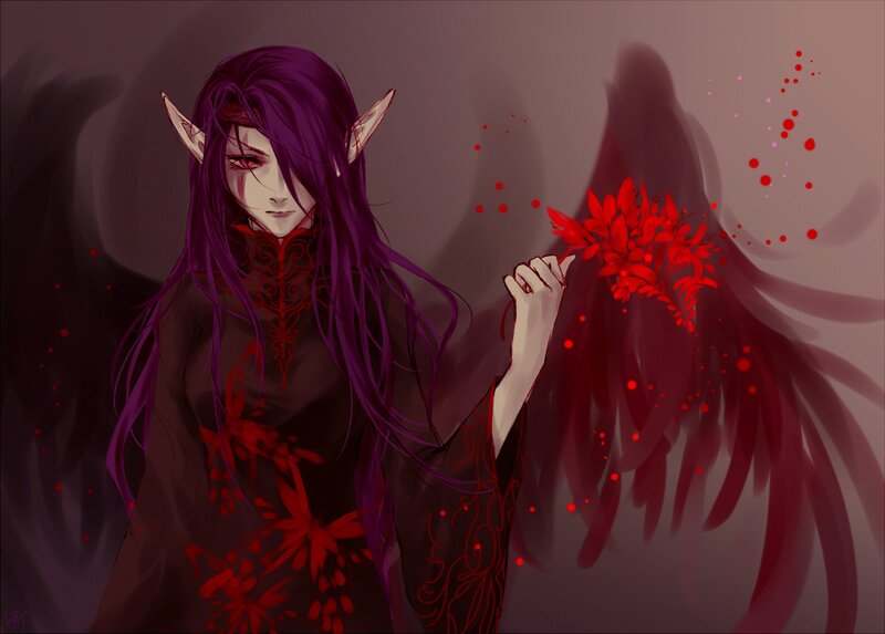 elf with red wings