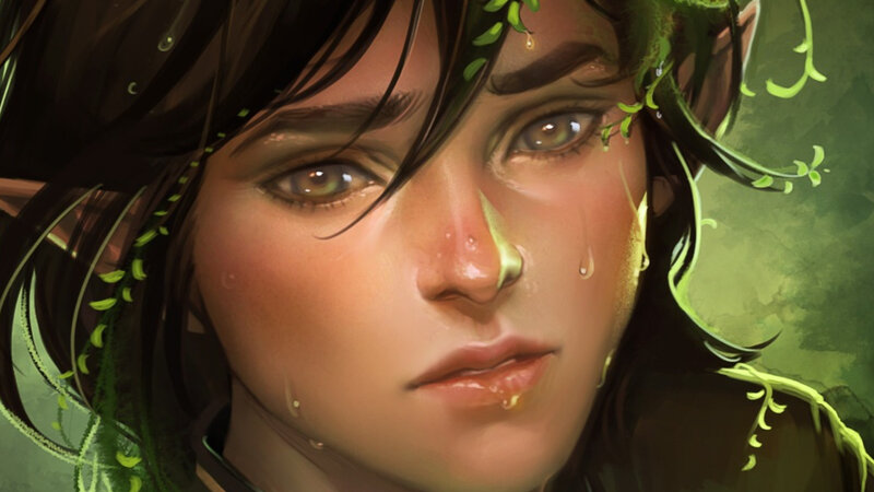 Elf with Vines in Hair