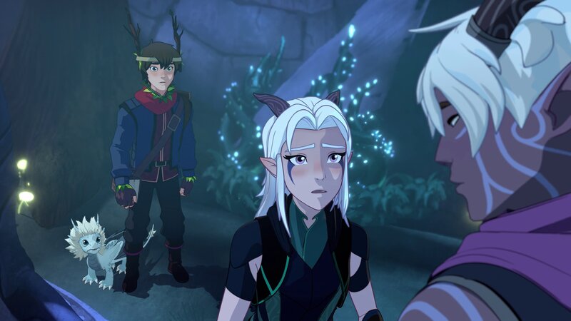 Elf with White Hair — Blue