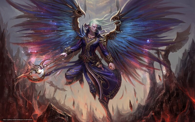 Elf with Wings Holding Staff