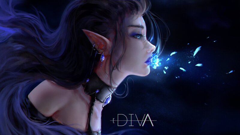 Elf Woman Blowing Magic