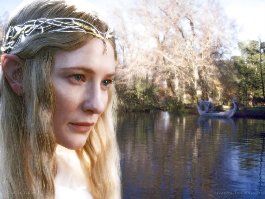 elf woman by a river