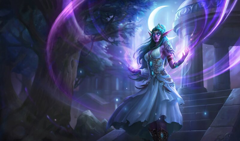 Elf Woman Casting Spell — Purple, Dramatic, Mystical