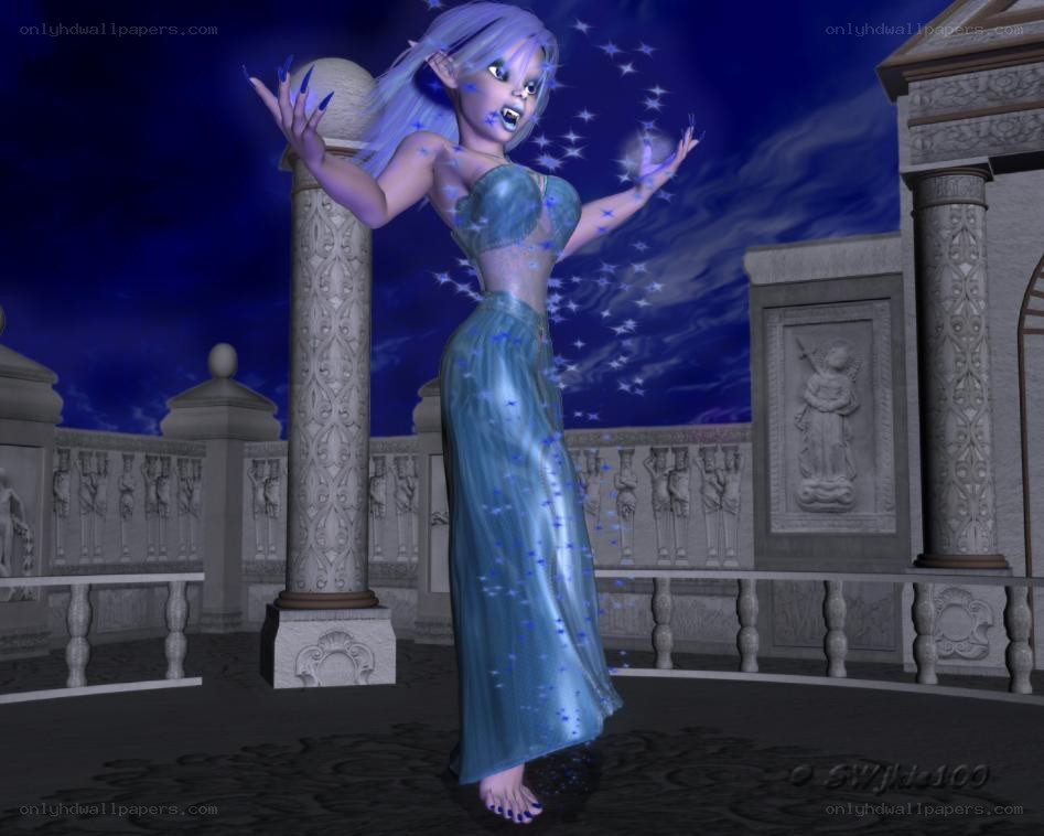 elf woman casting spell