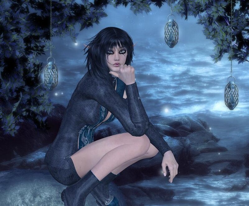 Elf Woman Crouching