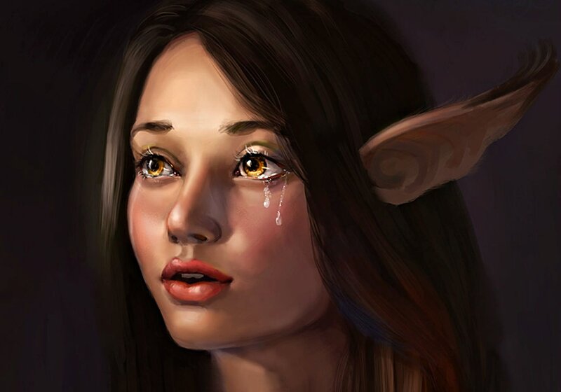 Elf Woman Crying