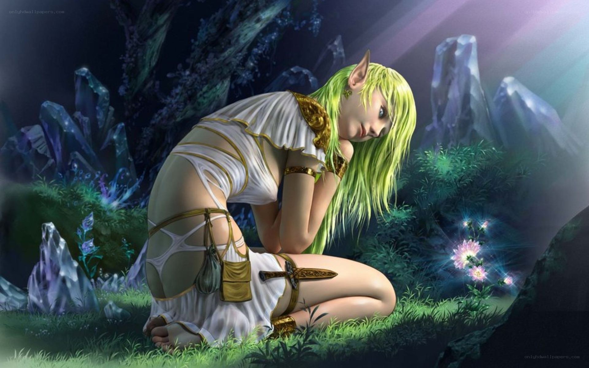 elf woman in a forest