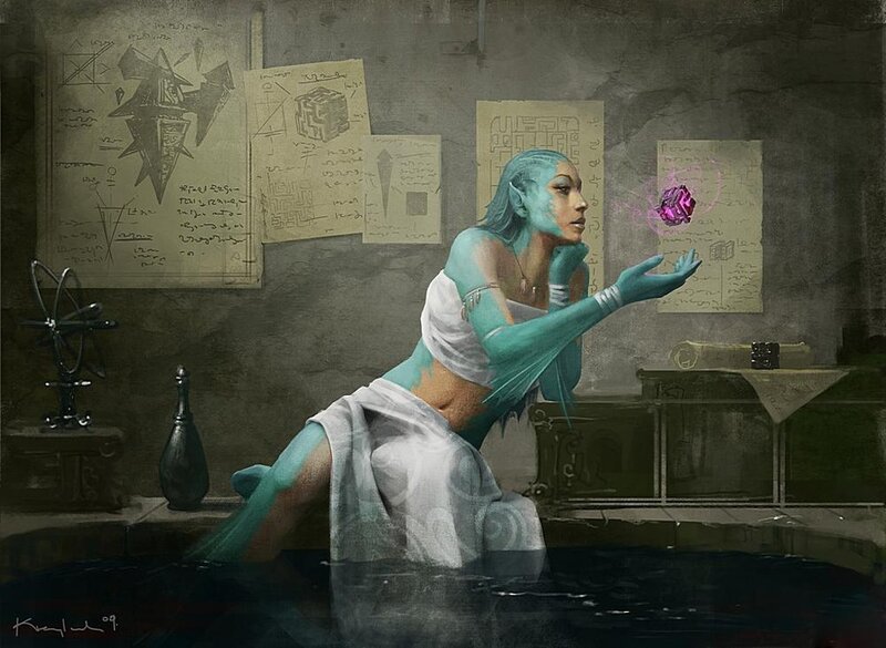 elf woman in a lab