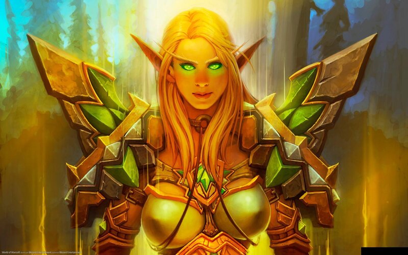 Elf Woman in Armor — Gold