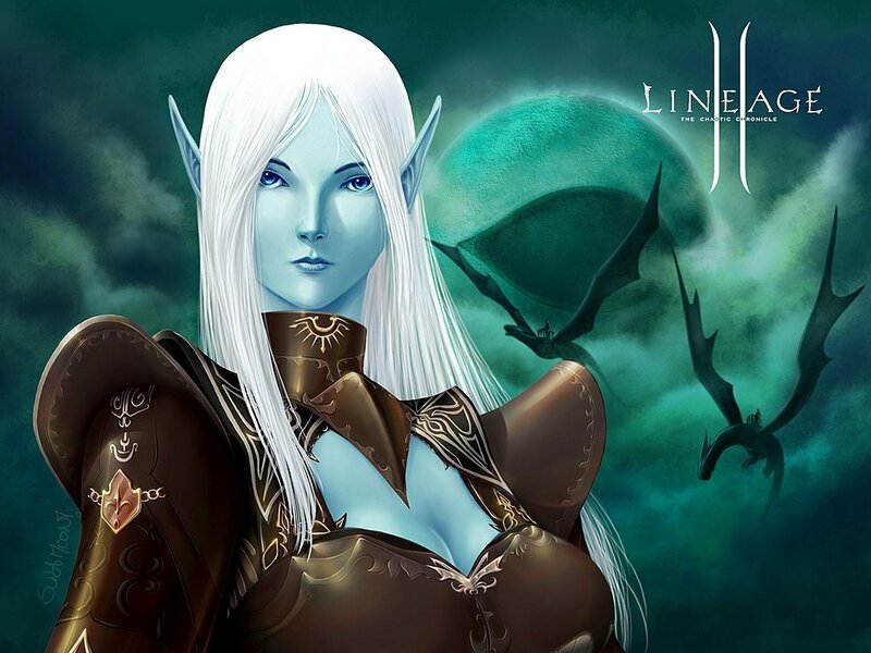 Elf Woman in Armor — Green