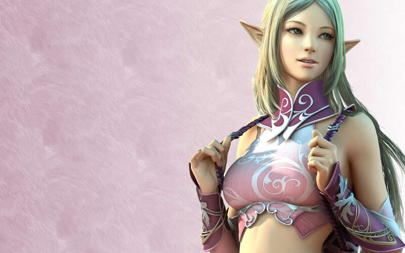 Elf Woman in Armor — Pink, Calm, 3d Render